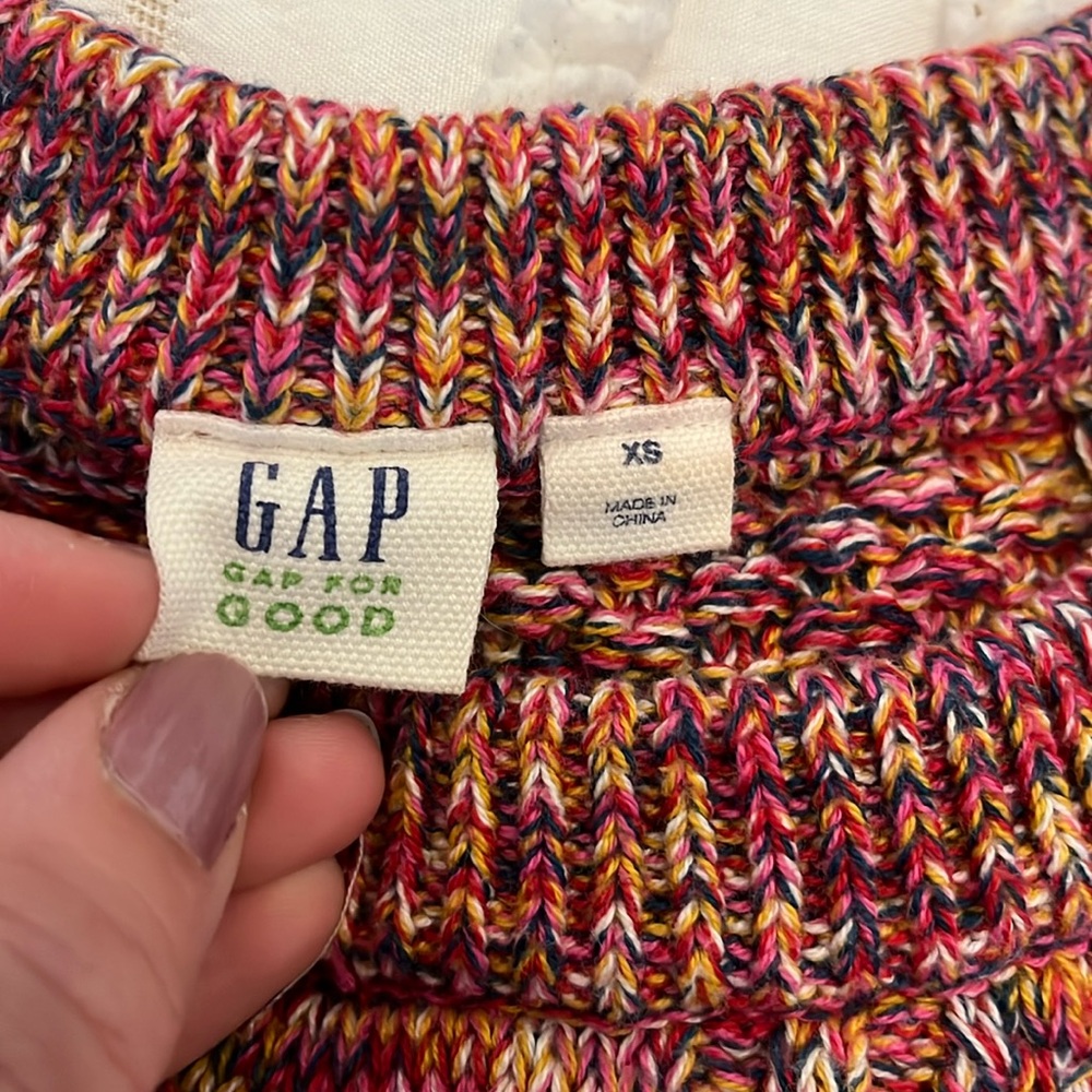 Beautiful Gap Multicolored Cable Knit Pullover Sw… - image 3